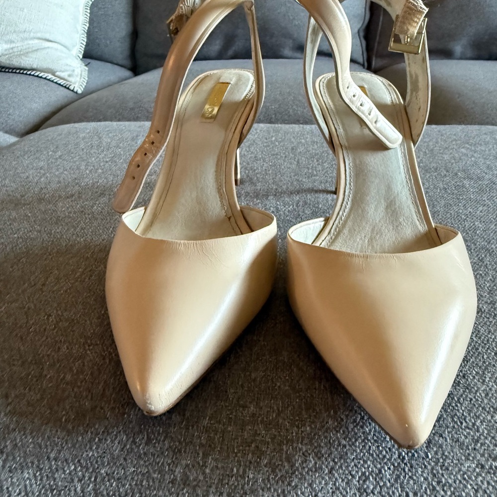 Louise et Cie Cream Slingback Heels